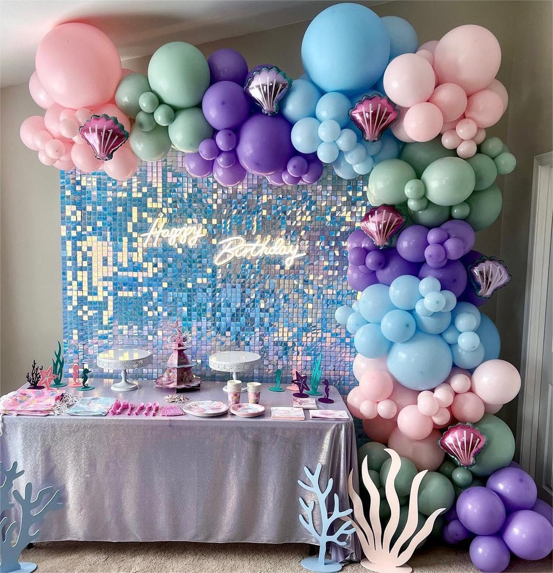 Kate Shimmer Wall Panels Pailletten Magisches Blau Wand Pailletten Hintergrund Party Panels für Part