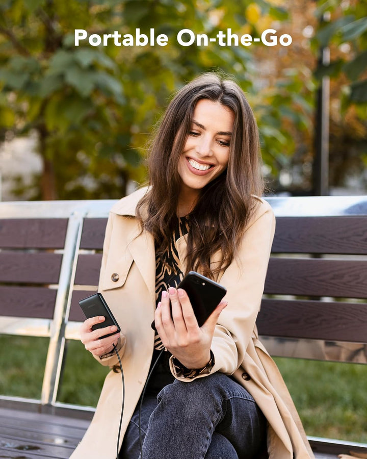 VEGER Power Bank Mini 22.5W, 10000mAh Powerbank Klein Aber Stark, Slim Leicht Externe Handyakkus USB