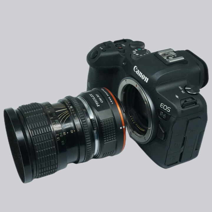 PHOLSY Objektivadapter Manueller Fokus Kompatibel mit Olympus Zuiko OM Mount Objektiv auf Canon EOS