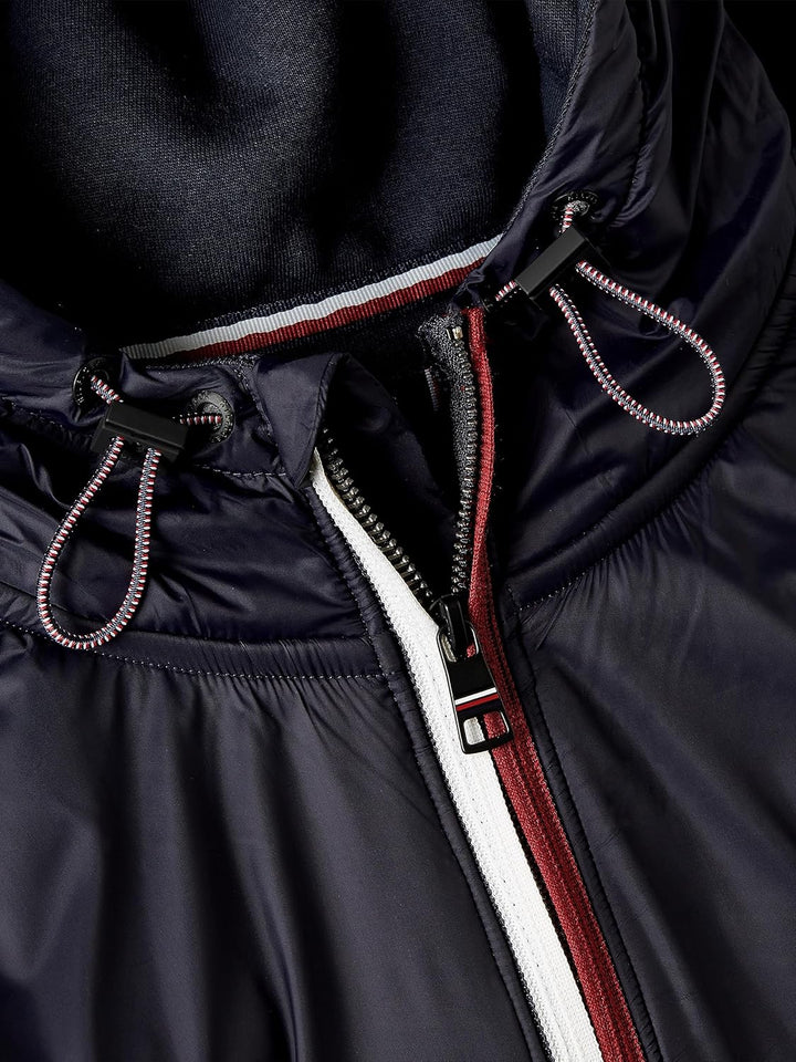 Tommy Hilfiger Herren Clean Mix Media Zip Thru Hoody Mw0mw31490 Hoodies 3XL Grosse Grössen Tall Blau