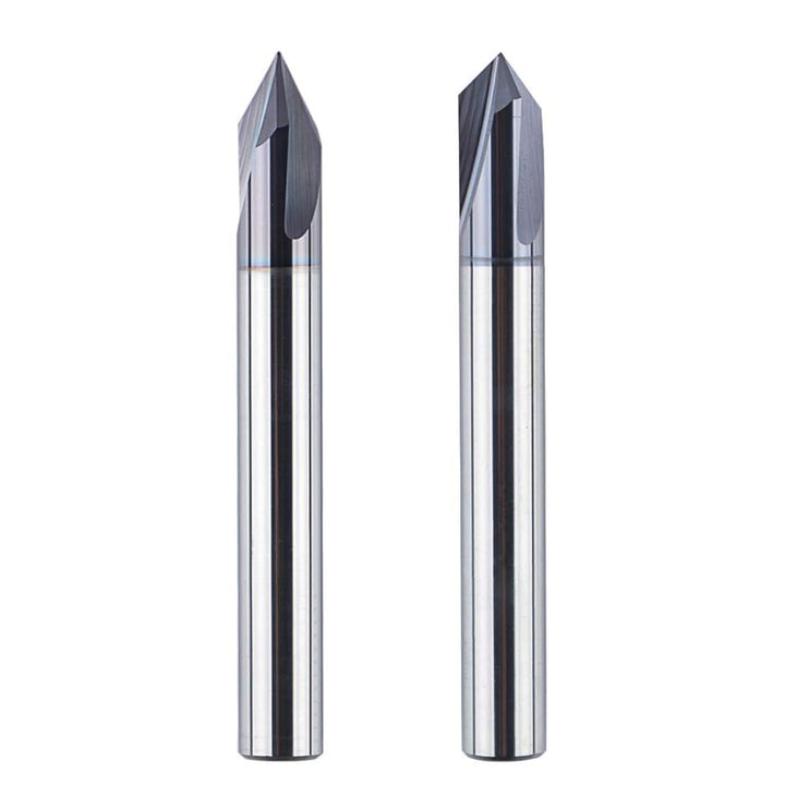 SpeTool Gravierfräser Fasenfräser 6mm Schaft 60 Grad und 90 Grad V Nutfräser VHM 3 Flöten Graviersti