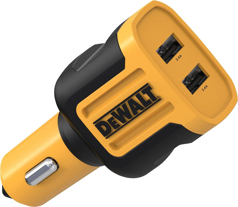 DEWALT 2-Port Mobile USB Charger, 24W Schwarz/gelb, Schwarz/gelb