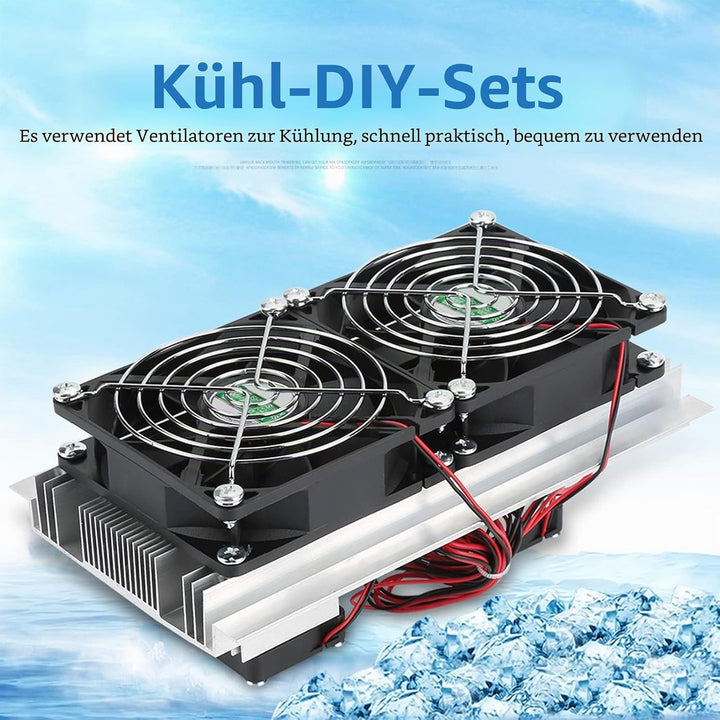 12V 12A Thermoelektrisches Peltier-Kältekühlsystem Halbleiter-Kältekühler-DIY-Kit Mini-Klimaanlagen-