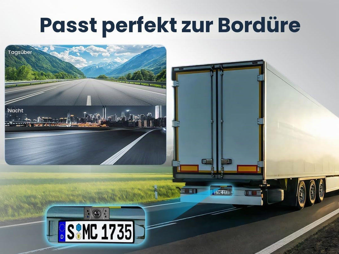 Hodozzy Kabellose Digitale Rückfahrkamera Set, 4,3 Zoll Display mit Nachtsicht &amp; IP68 wasserdichte R