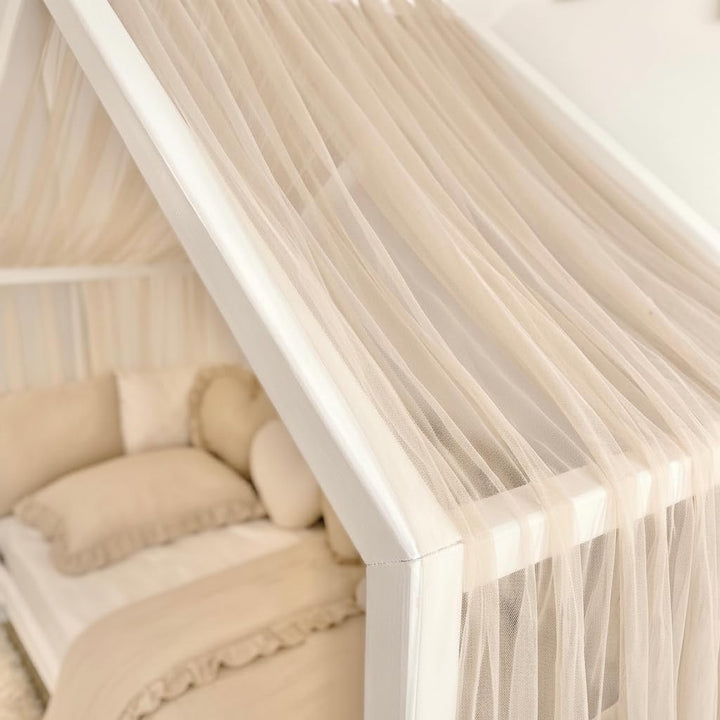 Baby Fancyroom Hausbett Himmel aus Tüll, Handgefertigt, Gekräuselt, Baldachin, Betthimmel für Kinder