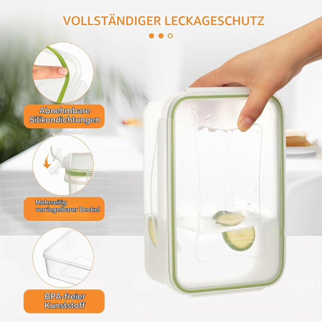 AiQInu Frischhaltedosen Mit Deckel 7PCS, BPA-Frei PP(3.8L+2.5L+1.5L+1L+0.5L+0.24L+0.12L) Plastik Vor