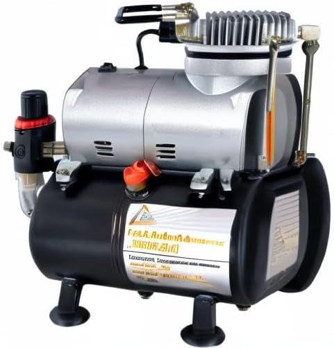 Profi-AirBrush Kompressor Universal I-mit Start/Stop-Automatik , Airbrushkompressor Leise und Energi