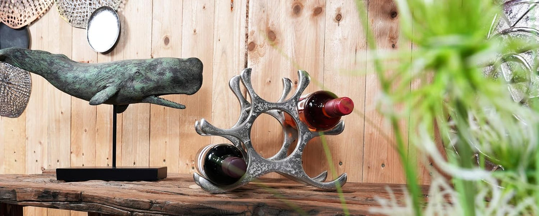 MichaelNoll Weinregal Flaschenregal Aluminium Silber Luxus - Weinständer, Regal für Flaschen Modern