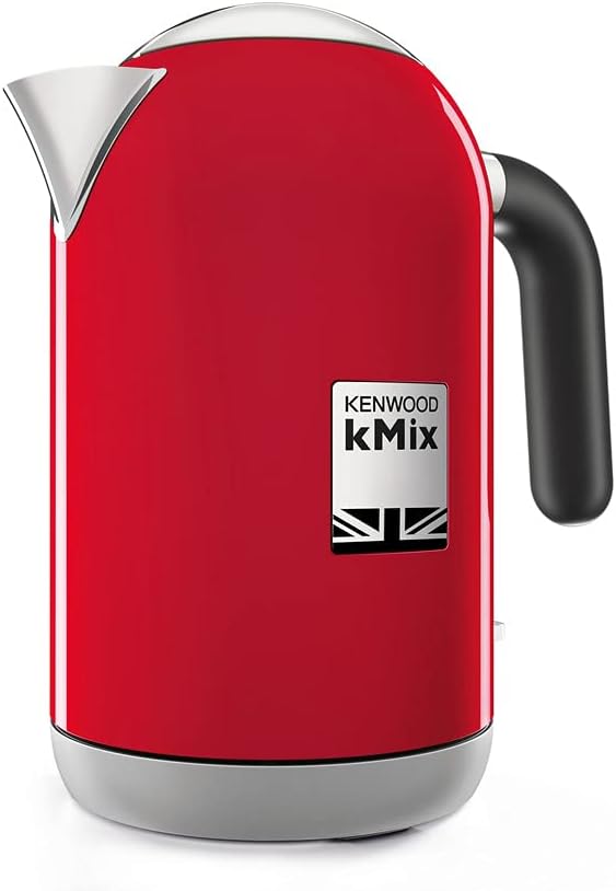 Kenwood kMix Wasserkocher ZJX740RD, hochwertiges Metallgehäuse im stylischen Design, herausnehmbarer