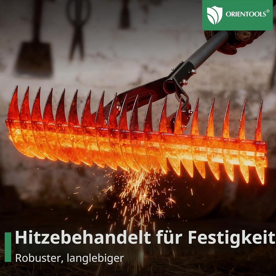 ORIENTOOLS Rechen, Rechen, 44 cm Breite x 180 cm Höhe, Grün, 2,1 kg
