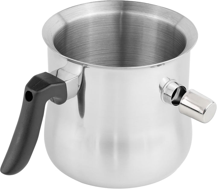 Milchtopf und Simmertopf 1,2 Liter doppelwandiger Edelstahl Topf, induktionsgeeignet - Milchtopf dop