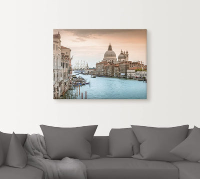 ARTland Leinwandbilder Wandbild Bild auf Leinwand 40 x 30 cm Wanddeko Italien Venedig Canal Grande G