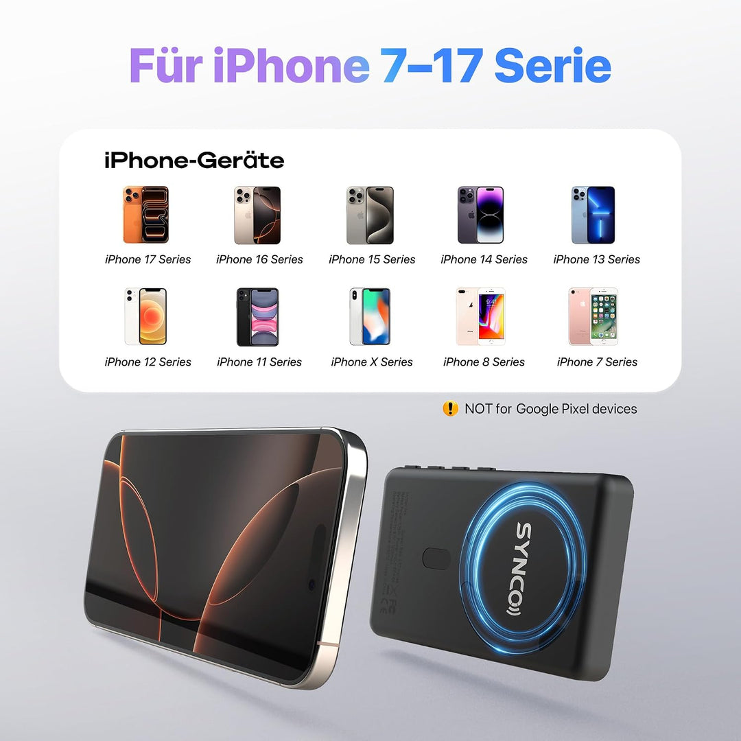 SYNCO XView Handy Selfie Monitor Touchscreen für iPhone 7-17(Schwarz), Schwarz