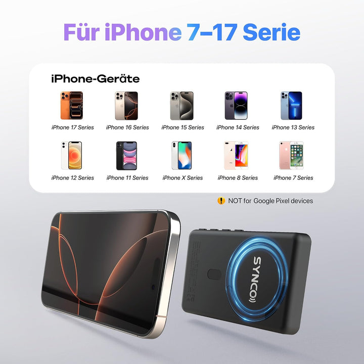 SYNCO XView Handy Selfie Monitor Touchscreen für iPhone 7-17(Schwarz), Schwarz