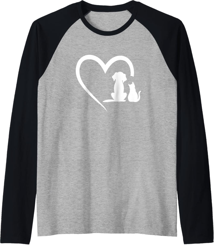 Herz für Hunde und Katzen Raglan