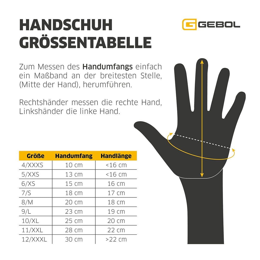 Gebol Micro Flex Touch 12er Set | Arbeitshandschuhe mit Touchfunktion | leichte Schutzhandschuhe mit