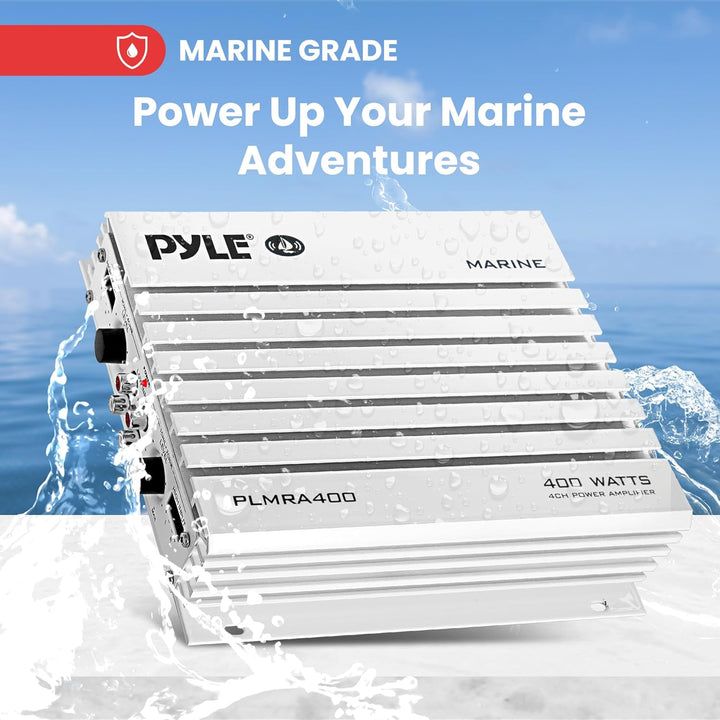 Pyle 4-Kanal 400 Watt Wasserdicht Marin Verstärker