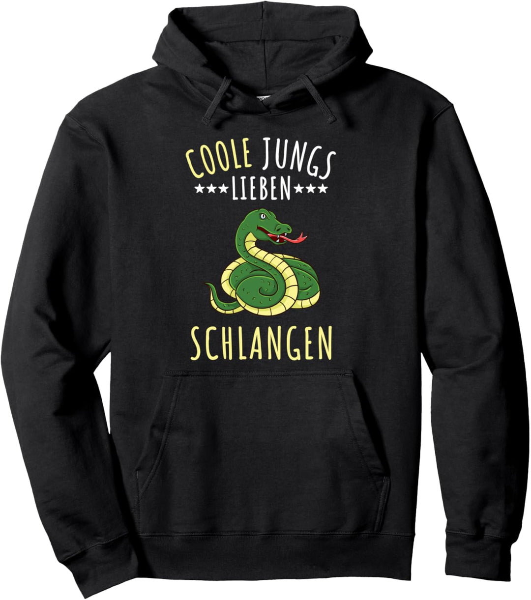 Coole Jungs lieben Schlangen Geschenk Pullover Hoodie