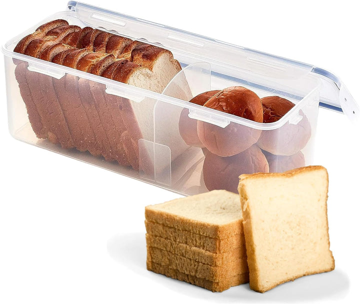 Lock & Lock Easy Essentials Frischhaltedosen, luftdicht, BPA-frei, Brotbox, 21,1 Tasse, transparent