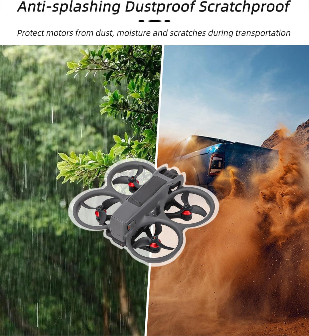 Motorabdeckungs Kappe für DJI Avata 2, Aluminiumlegierung Drohnenmotor-Schutzhülle Staubdicht Wasser