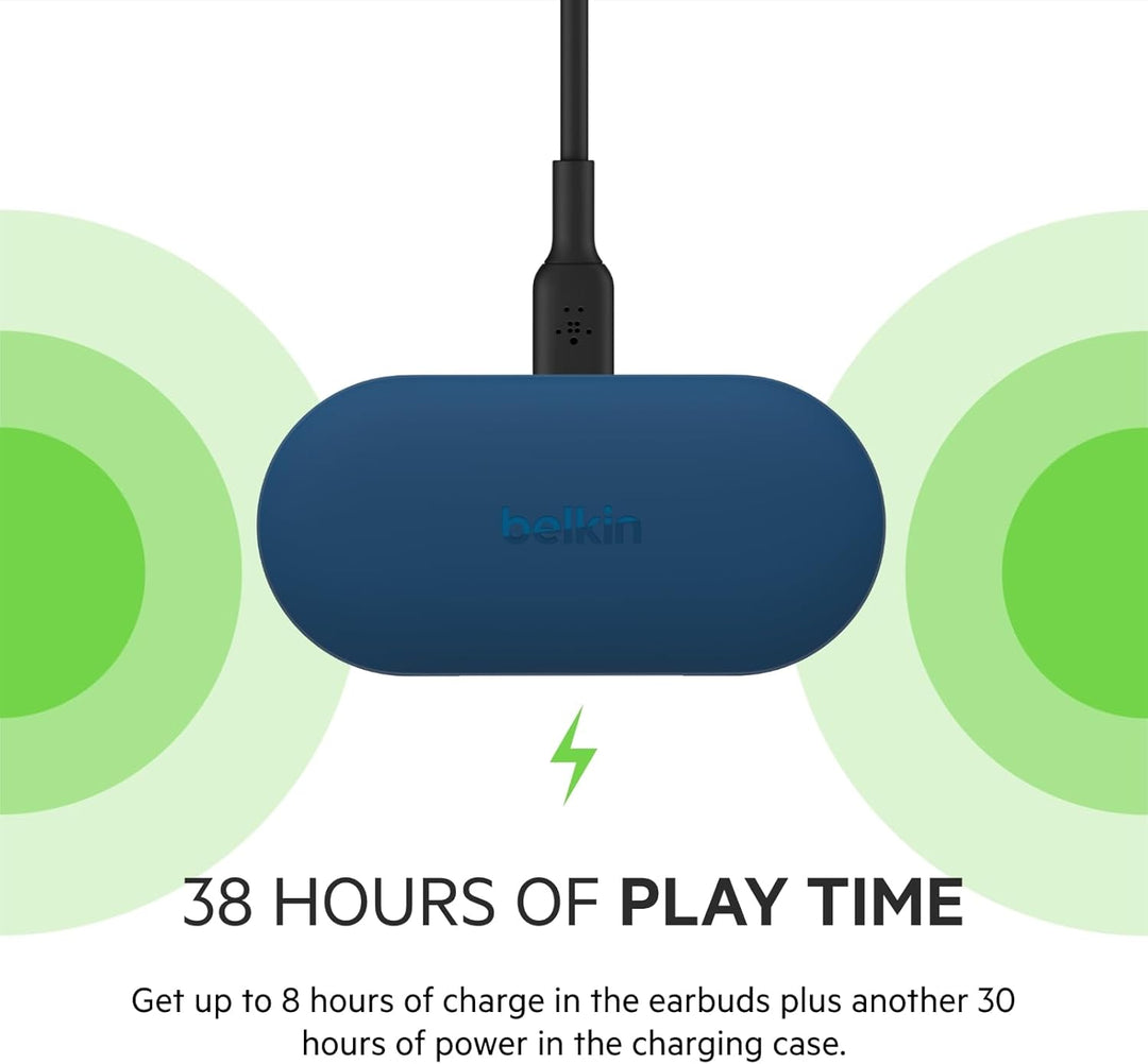 Belkin SOUNDFORM Play True Wireless In-Ear-Kopfhörer, 3 EQ-Voreinstellungen, schweiss-, spritzwasser