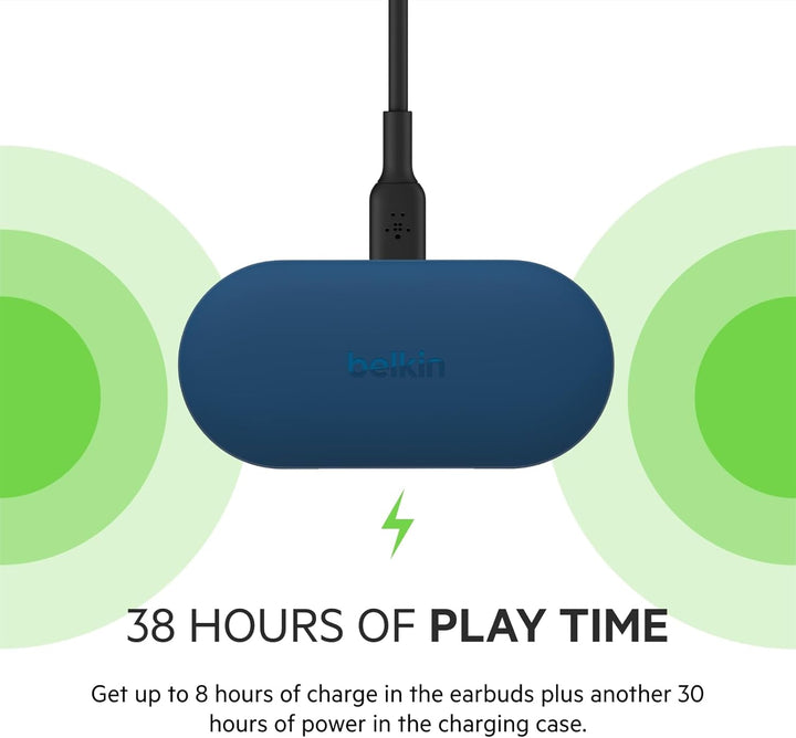 Belkin SOUNDFORM Play True Wireless In-Ear-Kopfhörer, 3 EQ-Voreinstellungen, schweiss-, spritzwasser