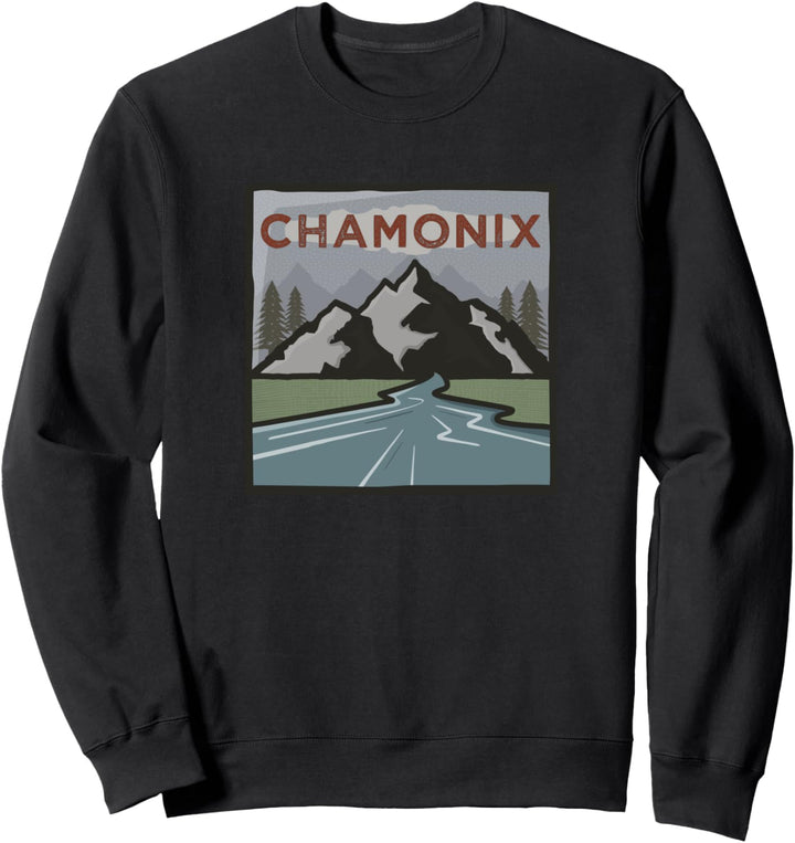 Vintage Chamonix, France Illustration / Retro Chamonix Sweatshirt