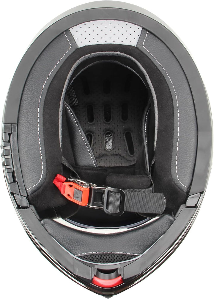 Klapphelm, Integralhelm mit Sonnenvisier von CMX Spacer schwarz glänzen in den Grössen M