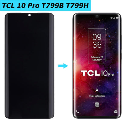 Vvsialeek Ersatz AMOLED Display Kompatibel Für TCL 10 Pro T799B, T799H LCD Touch Screen with Tools