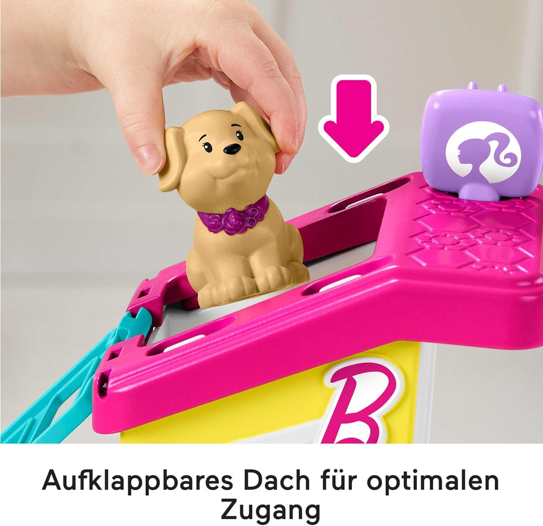 Little People Barbie-Spielset für Kleinkinder mit Musik und Geräuschen, 2 Ebenen und 4 Teilen, Tiers