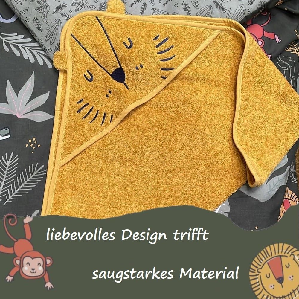 Familando Kapuzenhandtuch mit Ohren für Babys und Kleinkinder 0-4 Jahre · Frottée Handtuch für Neuge