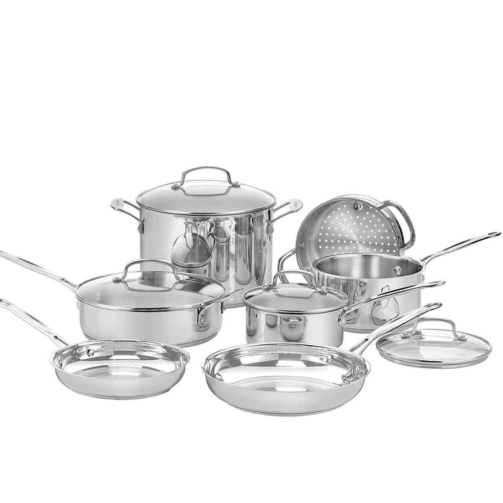 Cuisinart Chef’s Classic™ Edelstahl-Kochgeschirr-Set | 11-teilig: Stielkasserollen, Bratpfannen, Sup