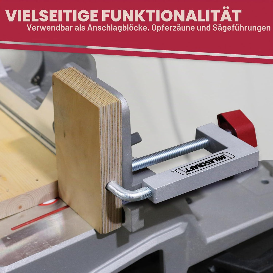 Milescraft 4009 hochweritge und robuste Universal-Anschlagklemmen. Einstellbar und multifunktional f