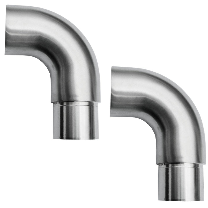 2 x Edelstahl Geländergriff, Haltegriff, Endstück, Handlaufendstück für 42,4 mm Handlaufrohr 2 Handl