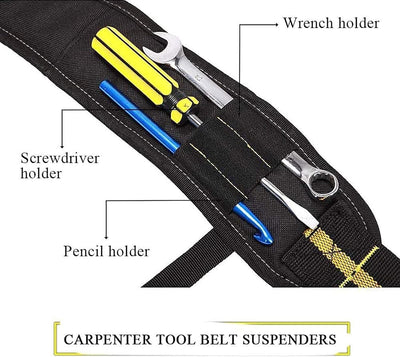 Risegun Werkzeugtaschen Taille, Y-förmiger Werkzeuggürtel Hosenträger Heavy Duty Werkzeuggürtel Mult