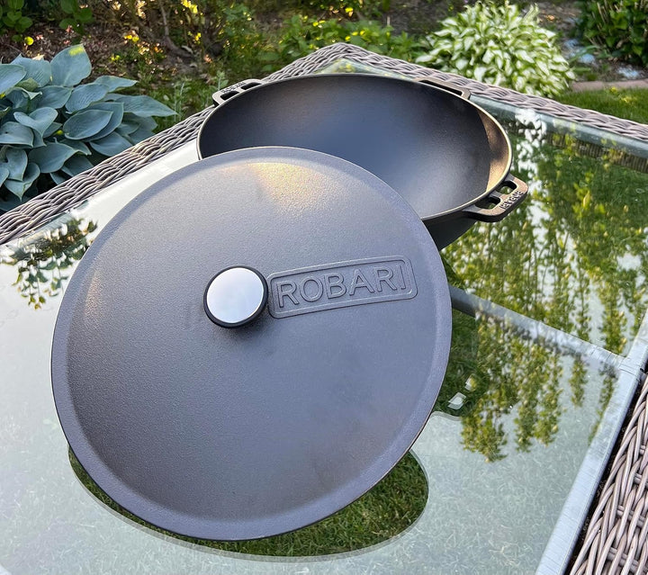 ROBARI Feuerofen + Gusseisen Kasan 12 L mit Deckel Utschak Set Kazan