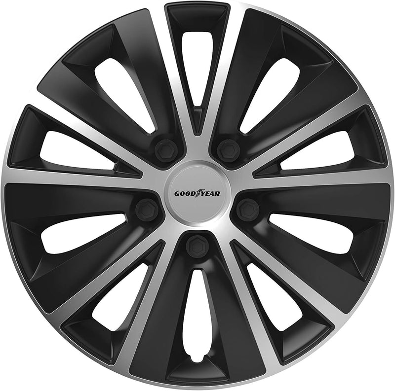 GOODYEAR GOD9055 Zweifarbig Auto Radkappen Monaco 16", Schwarzes/Silber MONACO 16" SCHWARZ/SILBER, M