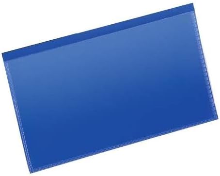 Durable Etikettentasche (150 x 67 mm) Packung à  50 Stück, blau, 174207, 150 x 67 mm