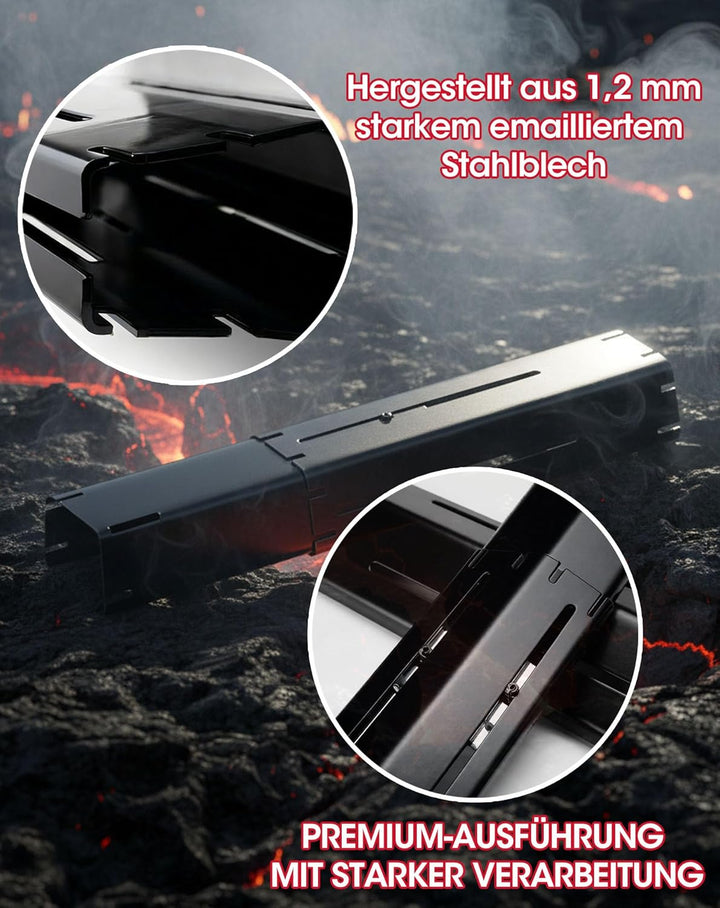Unicook Grill Aromaschienen Ersatzteile, 30 bis 53cm Universal Flammenverteiler Ersatzteile, Einstel