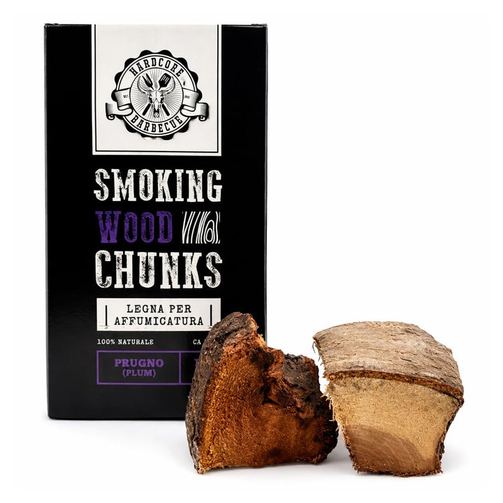 BBQ CHUNK PRUGNO - PLUM - Räucherholz HARDCORE BARBECUE Essenz Pflaume - Holzstücke zum Räuchern - c
