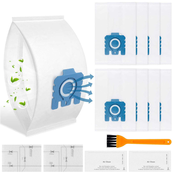 8 Stück 3D Staubsaugerbeutel Filtern Kompatibel mit Miele HyClean GN Staubsauger für Classic C1 Comp