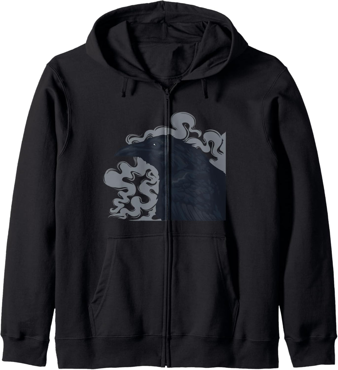 Schwarze Krähe Geschenk Rabe Kapuzenjacke