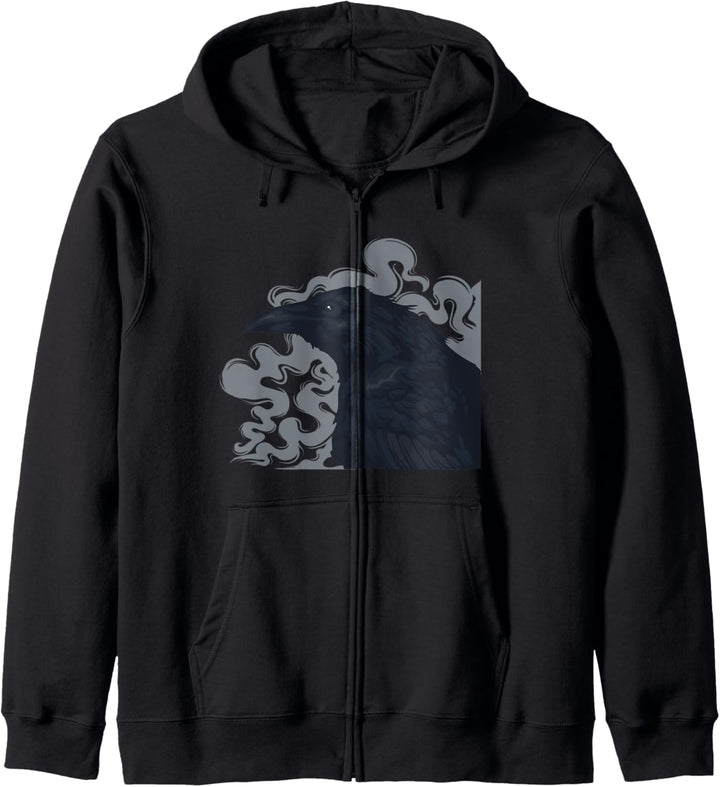 Schwarze Krähe Geschenk Rabe Kapuzenjacke
