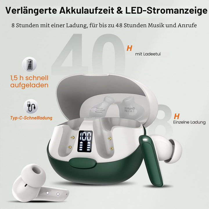 AI Kopfhörer Übersetzer, 3-in-1 Sprachübersetzer Kopfhörer 164 Sprachen mit App, 7 Übersetzungsmodi