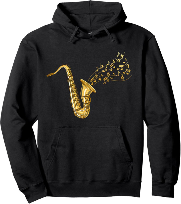 Musikinstrument Jazz Musiker Geschenkidee Saxophon Pullover Hoodie