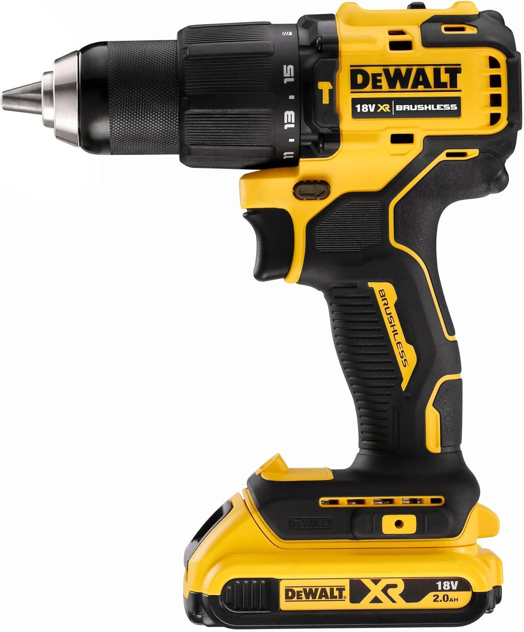 Dewalt DCD709D2T-QW Akku-Schlagbohrschrauber 18 V, 2 Ah, Schwarz/Gelb, Size