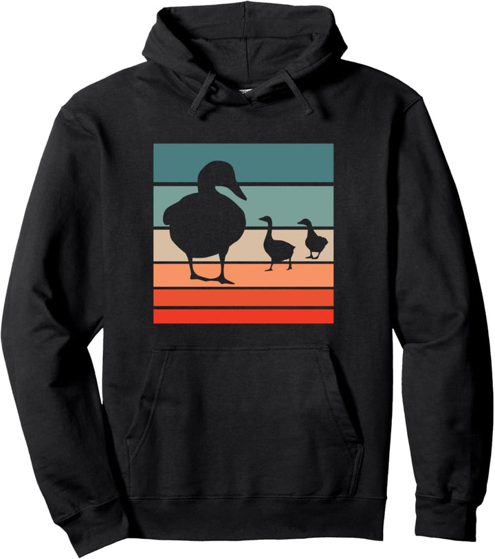 Ente Retro Style Vintage Pullover Hoodie
