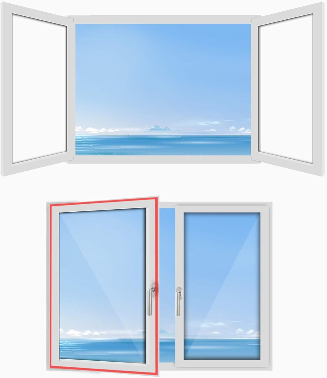 HOOMEE Fensterabdichtung für mobile Klimageräte, Klimaanlagen, Wäschetrockner, Ablufttrockner, Hot A