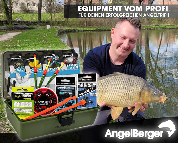 Gerätekoffer mit Angelzubehör gefüllt Grundausstattung