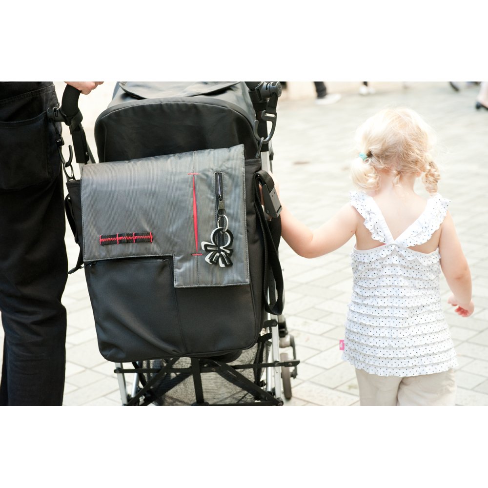 Wickeltasche nine2five Paige - grau/schwarz